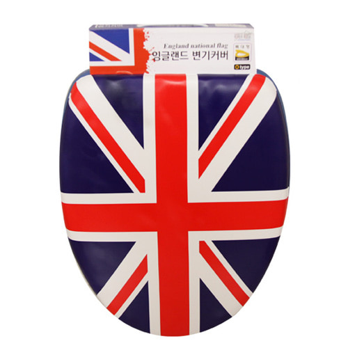 잉글랜드 국기 소프트 변기 커버 교체 업소용 가정용 (O자형) 특대형 레드